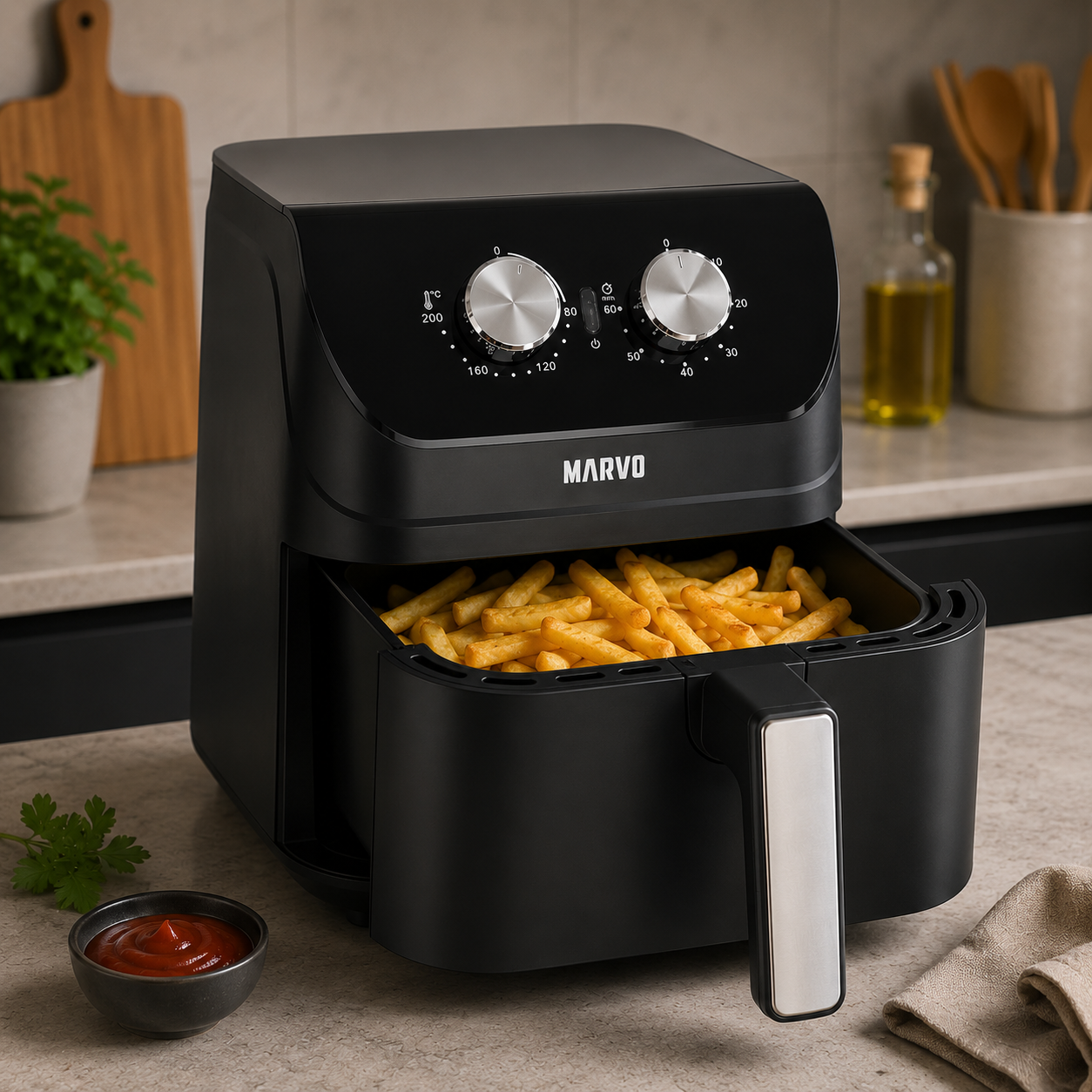 Freidora de Aire Marvo HAF-086 4L Sin Aceite