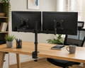 Soporte Dual Brateck para 2 Monitores de 17" a 27" | Brazo Ajustable de Escritorio