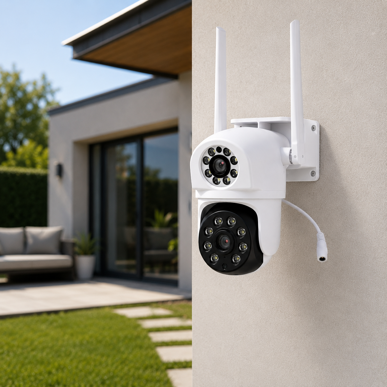 Cámara de Seguridad WiFi IP Doble Lente