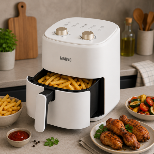 Freidora de Aire Marvo HAF-031 4.4 Litros Blanca