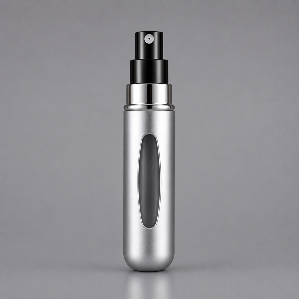 Porta Perfume Recargable Plateado